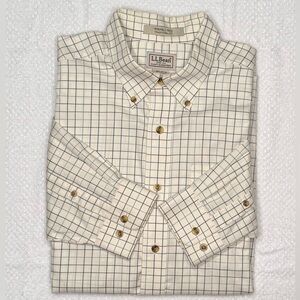 L.L. Bean Men's Wrinkle Free Plaid Button Down Shirt